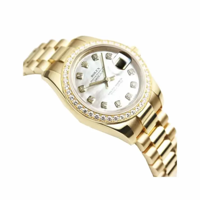 Rolex Datejust Mother Of Pearl Diamond Dial Yellow Gold 178288-0001 Replica