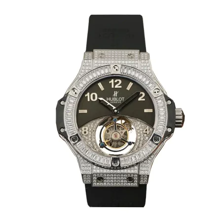 Hublot With Diamonds Black Replica