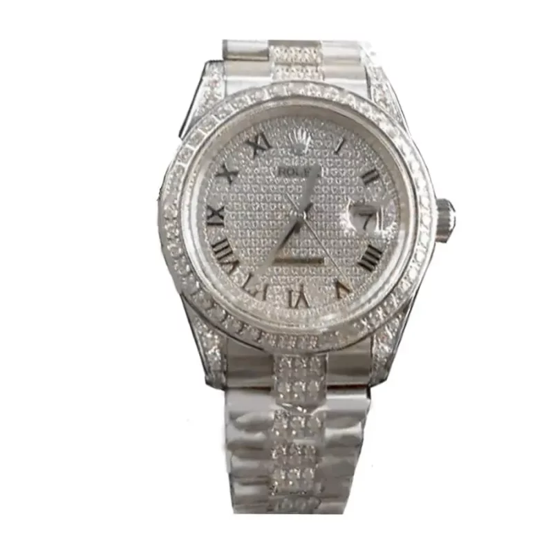 Rolex Datejust White Gold Diamond Dial Iced out 116622 Replica